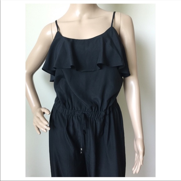 VGUC | Michael Kors Ruffle Jumpsuit Black M - Picture 4 of 7